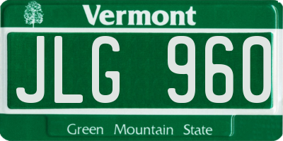 VT license plate JLG960