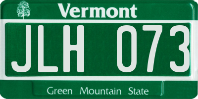 VT license plate JLH073