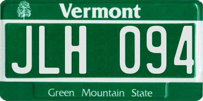VT license plate JLH094