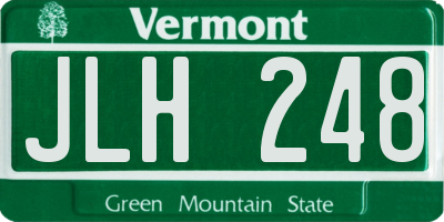 VT license plate JLH248