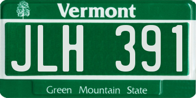 VT license plate JLH391