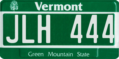 VT license plate JLH444
