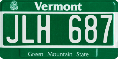 VT license plate JLH687