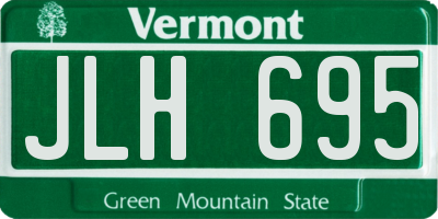 VT license plate JLH695