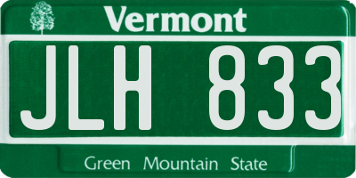VT license plate JLH833