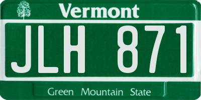 VT license plate JLH871