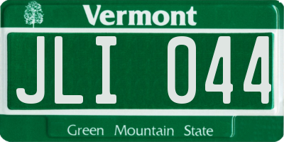 VT license plate JLI044