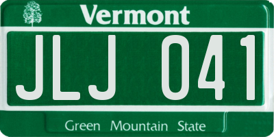 VT license plate JLJ041