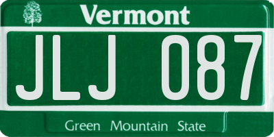 VT license plate JLJ087