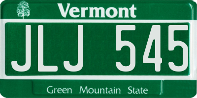 VT license plate JLJ545