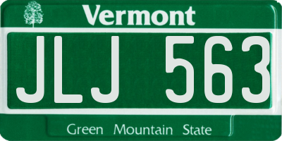 VT license plate JLJ563