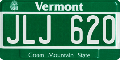 VT license plate JLJ620