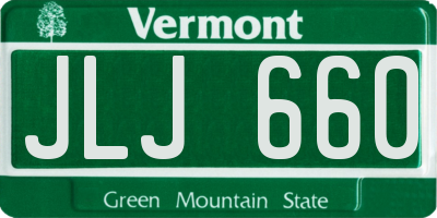 VT license plate JLJ660