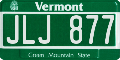VT license plate JLJ877