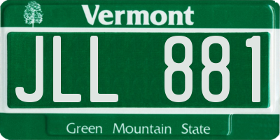 VT license plate JLL881