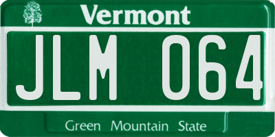 VT license plate JLM064