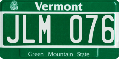 VT license plate JLM076