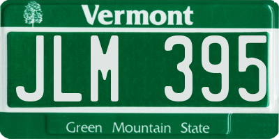 VT license plate JLM395