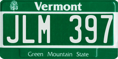 VT license plate JLM397
