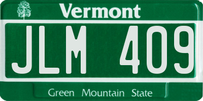 VT license plate JLM409