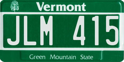 VT license plate JLM415