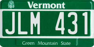VT license plate JLM431