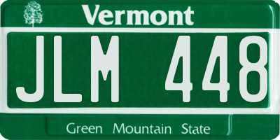 VT license plate JLM448