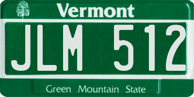 VT license plate JLM512