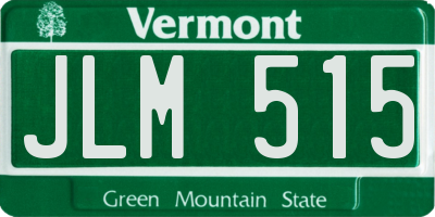 VT license plate JLM515