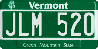 VT license plate JLM520