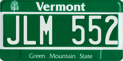 VT license plate JLM552