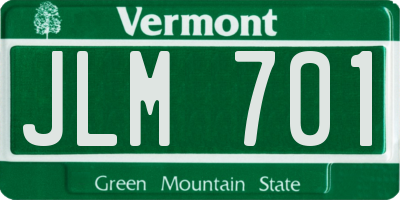 VT license plate JLM701