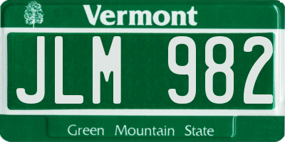 VT license plate JLM982
