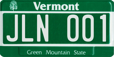 VT license plate JLN001