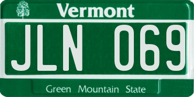 VT license plate JLN069