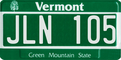 VT license plate JLN105