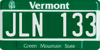 VT license plate JLN133