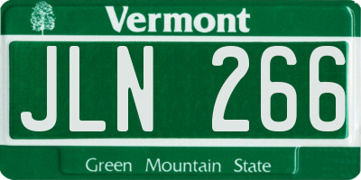 VT license plate JLN266
