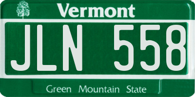 VT license plate JLN558