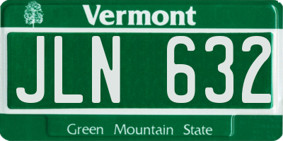 VT license plate JLN632