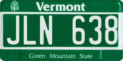 VT license plate JLN638