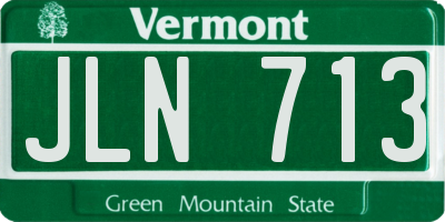 VT license plate JLN713