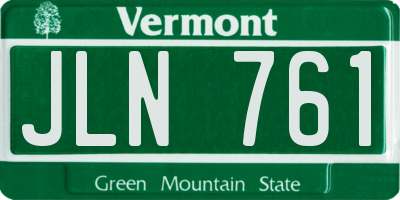 VT license plate JLN761