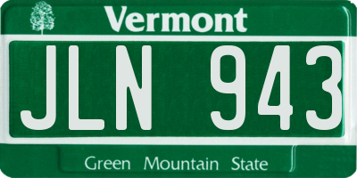 VT license plate JLN943