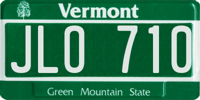 VT license plate JLO710