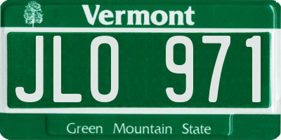 VT license plate JLO971