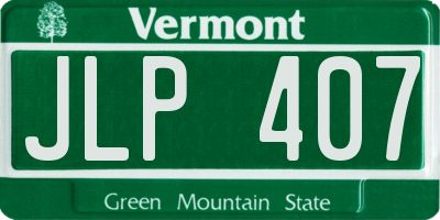 VT license plate JLP407