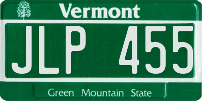 VT license plate JLP455