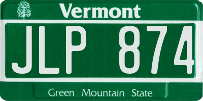 VT license plate JLP874