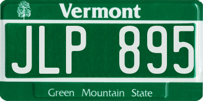 VT license plate JLP895